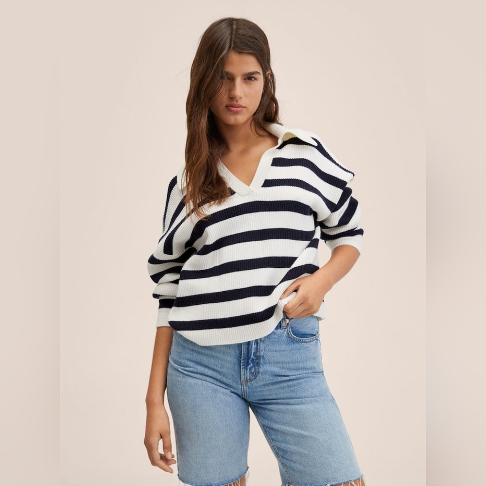 MANGO Polo notch neck sweater